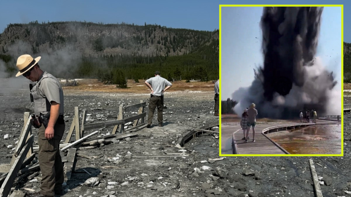 Spektakularny wybuch gejzeru w parku Yellowstone. Turyści uciekali w panice