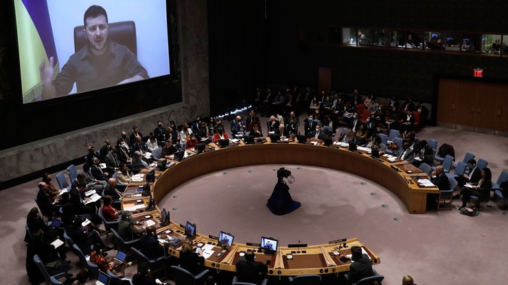 Posiedzenie Rady Bezpieczeństwa ONZ. Wołodymyr Zełenski: potrzebny trybunał na wzór Norymbergi
