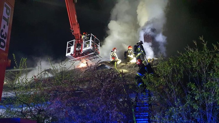 Pożar w Wólce Radzymińskiej na Mazowszu
