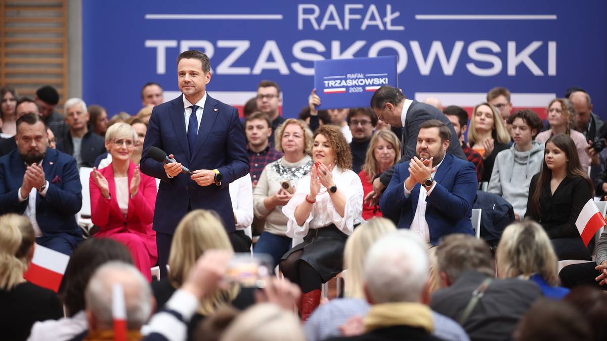 Rafał Trzaskowski w Krakowie. Incydent podczas wystąpienia