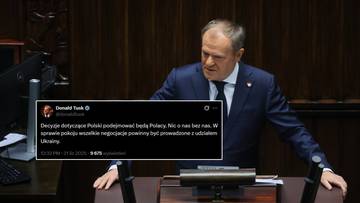 Donald Tusk o planie pokojowym Trumpa. Jasna deklaracja