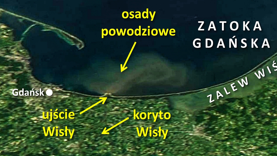 03.06.2019 09:00 Zobacz okiem satelity, jak fala powodziowa na Wiśle uchodzi do Zatoki Gdańskiej