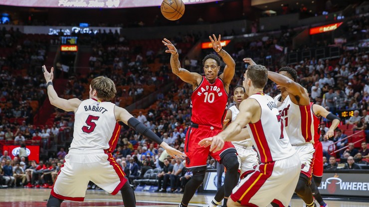 NBA: 40 punktów DeRozana w zwycięskim meczu Raptors z Heat