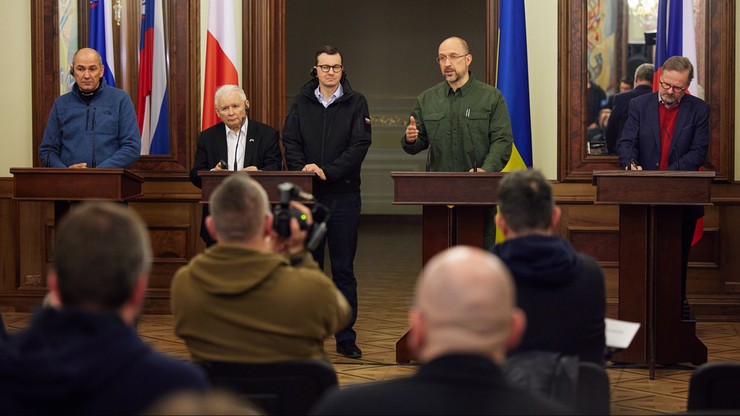 Wojna Rosja-Ukraina. Premier Szmyhal: wizyta premierów zapisze się w podręcznikach do historii
