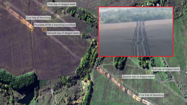 Wojna w Ukrainie. Rosjanie budują "zęby smoka". Są zdjęcia satelitarne