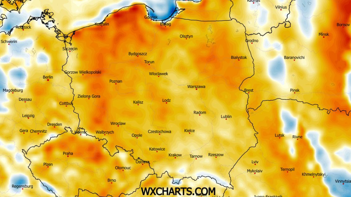 Środa będzie ciepłym dniem w całym kraju. Praktycznie wszędzie zanotujemy co najmniej 20 st. C