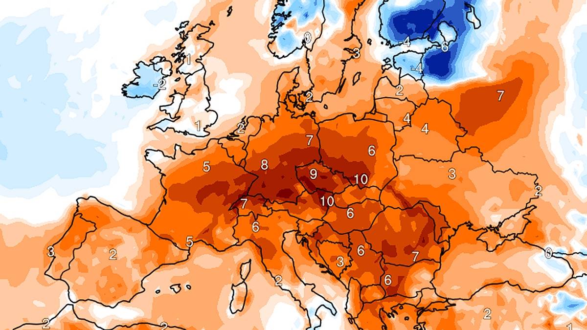 Nadchodzi duże ocieplenie. Fot. ClimateReanalyzer.org