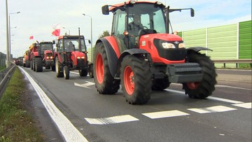 Rolnicy protestują koło Białej Podlaskiej na drodze krajowej nr 2