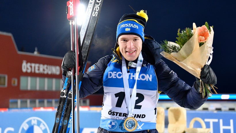 PŚ w biathlonie: Sebastian Samuelsson wygrał sprint w Oestersund, Polacy bardzo daleko