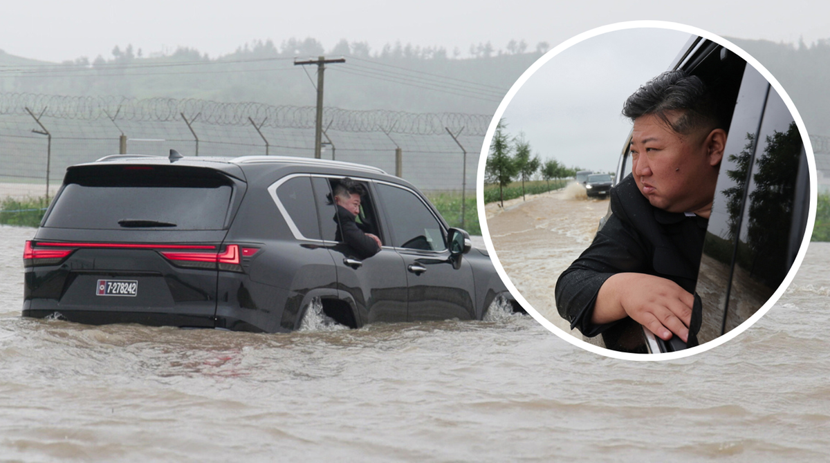 Powódź w Korei Północnej. Kim Dzong Un ruszył w teren