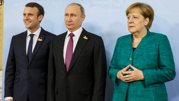 "Realizacja porozumień mińskich stanęła w miejscu". Putin, Merkel i Macron o kryzysie na Ukrainie