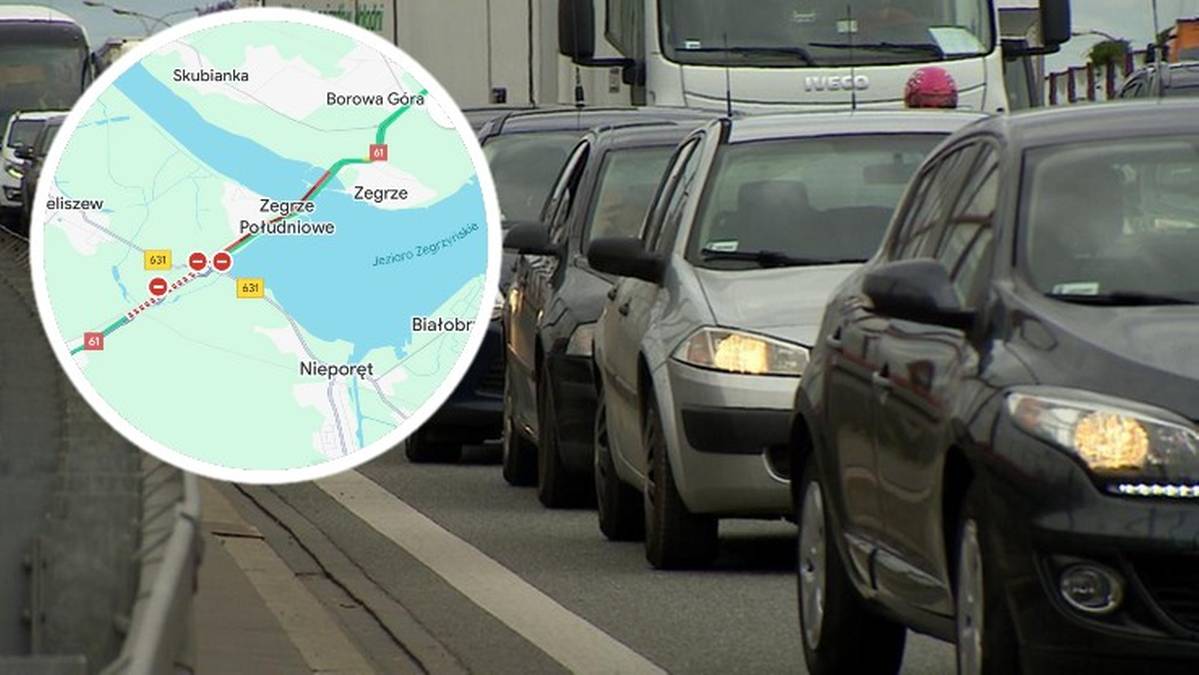 Drogowy chaos pod Warszawą. Wszystko przez błąd w Google'u