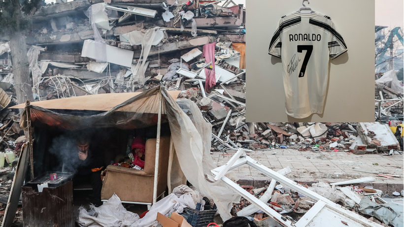 Koszulka Cristiano Ronaldo pomoże ofiarom trzęsienia ziemi. Trwa licytacja