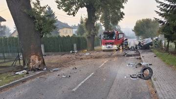 Tragiczny wypadek w Małopolsce. Auto rozpadło się na kawałki
