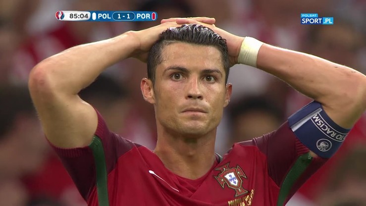 Polska – Portugalia: Zadrżała noga Ronaldo. CR7 nie trafił w piłkę (WIDEO)