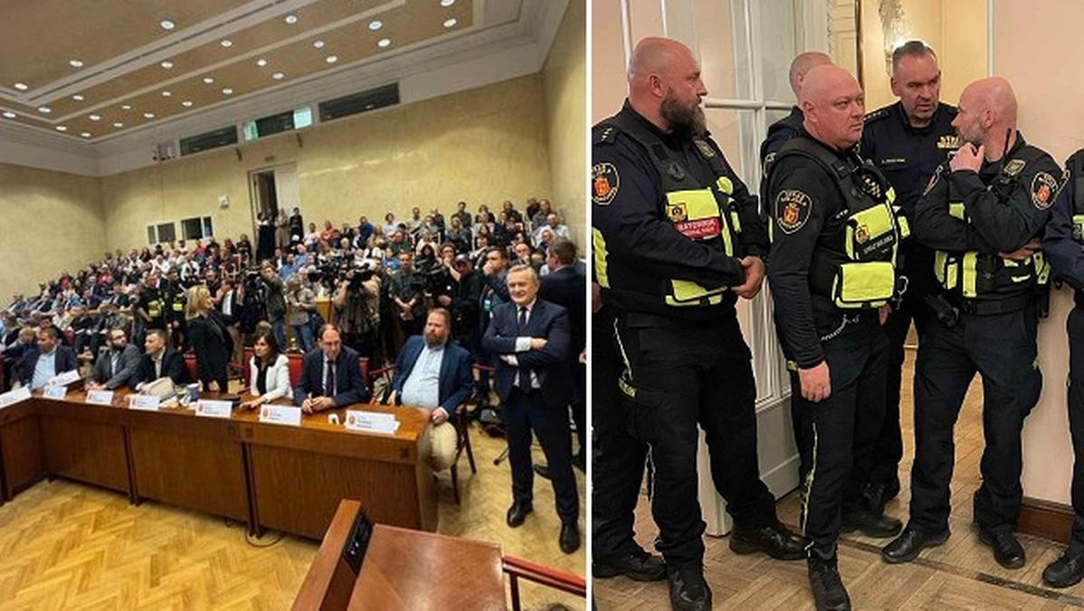 Awantura na sesji rady Warszawy. Interweniowała straż miejska