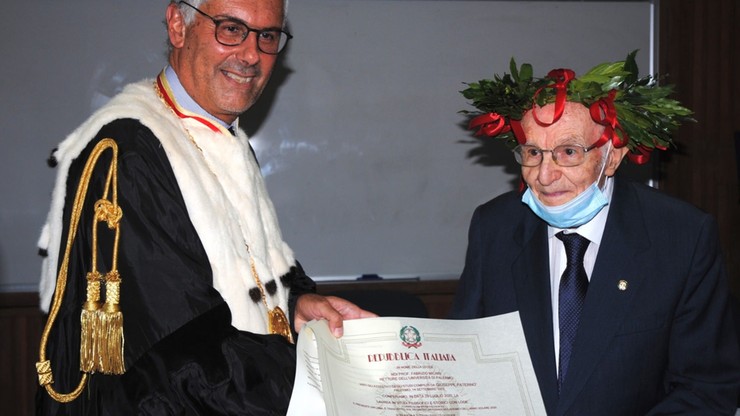 96-latek został najstarszym absolwentem uniwersytetu we Włoszech