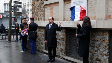 Prezydent Hollande oddał hołd ofiarom zamachów w Paryżu