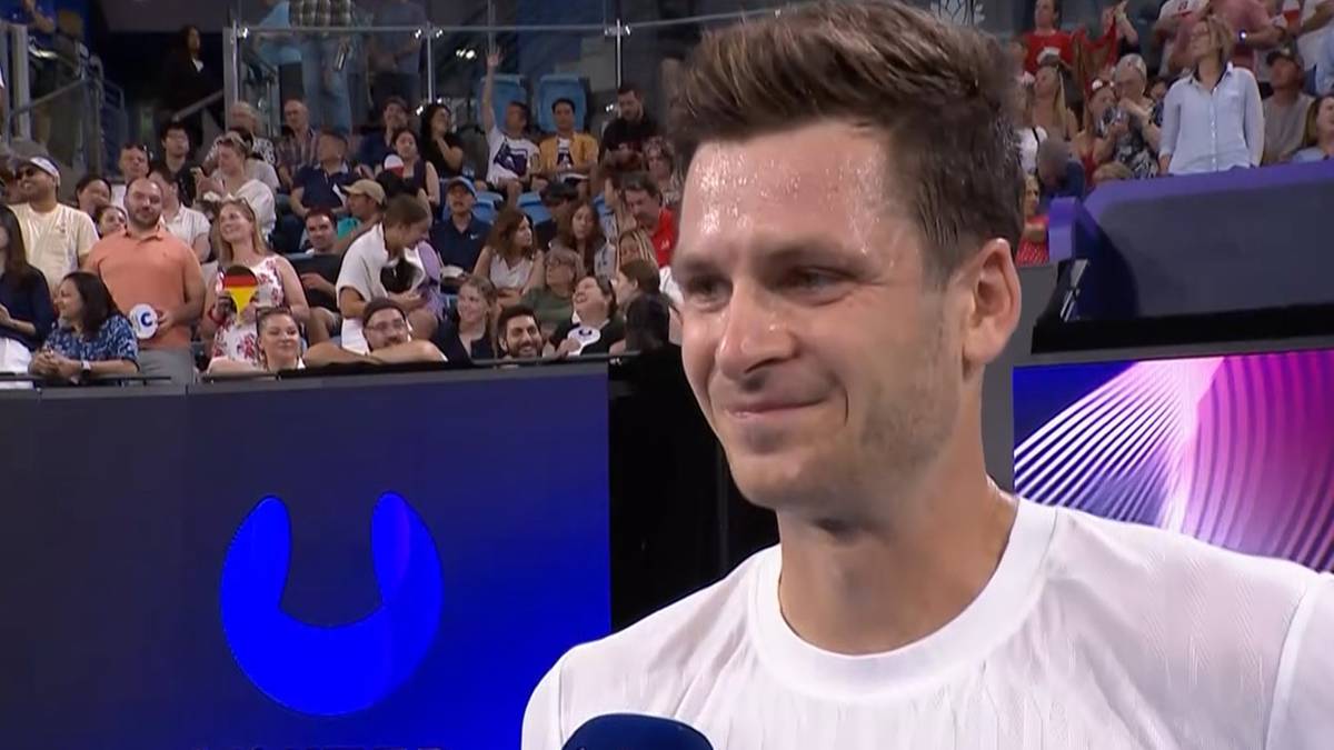 Hubert Hurkacz po meczu tenisowym z Alexandarem Zverevem na United Cup.