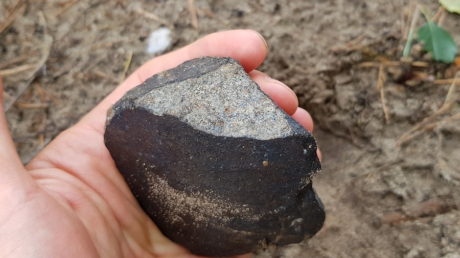 Tak wygląda meteoryt znaleziony w okolicach Antonina w Wielkopolsce. Fot. NCBJ / K. Kmieciak.
