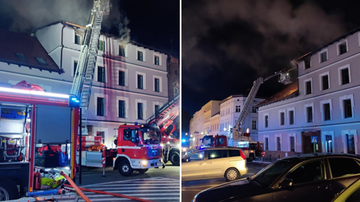 Pożar hotelu w Wielkopolsce. Spłonął dach budynku