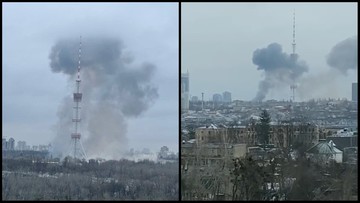 Rosyjski atak na wieżę telewizyjną w Kijowie. Są ofiary