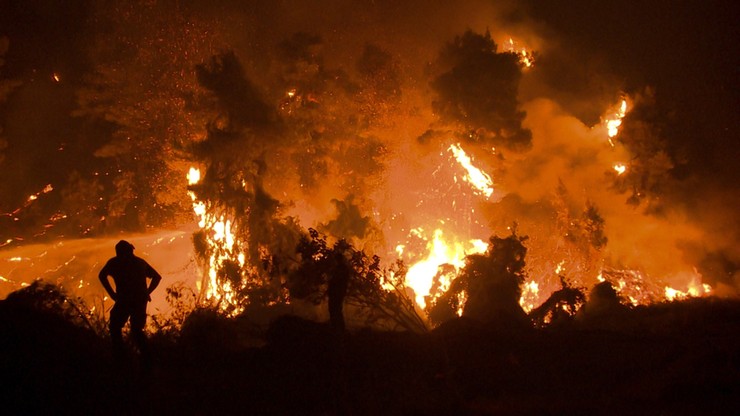 Grecja. Strażacy opanowali pożary w Gortynii i Megalopoli na Peloponezie, Eubea wciąż płonie