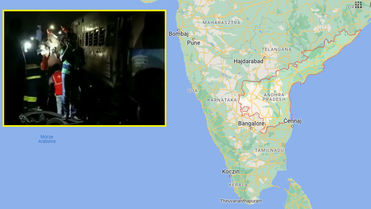 Indie: Katastrofa kolejowa, nie żyje 10 osób. Pociągi jechały jednym torem