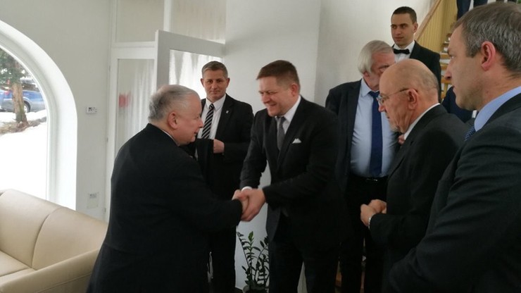 Kaczyński spotkał się z premierem Słowacji. Przed wizytą Merkel w Polsce