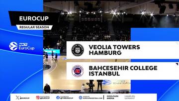 Wynik meczu koszykówki Eurocup: Veolia Towers Hamburg vs Bahcesehir College Istanbul.