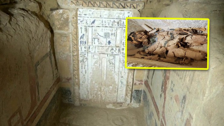 Egipt: Badacze odkryli mumię owiniętą w złoto. Znaleziono ją na dnie szybu
