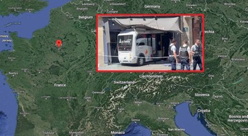 Paryż: Elektryczny autobus "zaparkował" w sklepowej witrynie