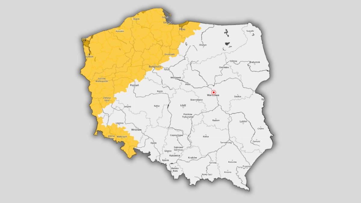 Pogorszenie pogody w Polsce. IMGW ostrzega przed silnym wiatrem w siedmiu województwach