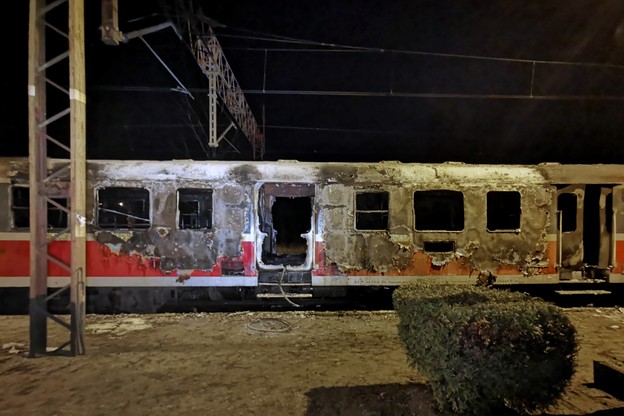 Pożar pociągu w Wielkopolsce
