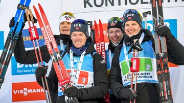 PŚ w biathlonie: Triumf Norwegów. Polacy zdublowani już na drugiej zmianie