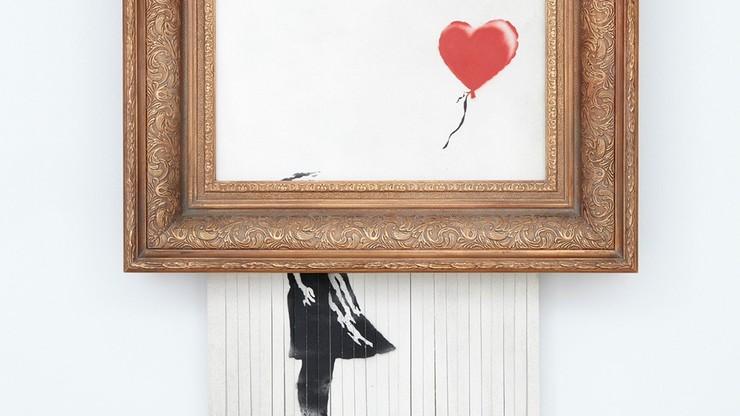 Wylicytowała pracę Banksy'ego. Mimo, że obraz uległ samozniszczeniu, zapłaci za niego milion funtów
