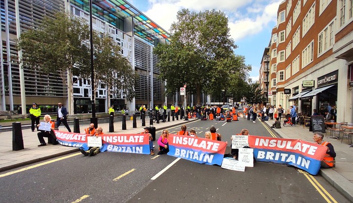Londyn. Manifestacje Insulate Britain. 124 osoby aresztowane