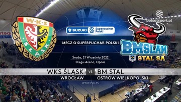 Suzuki Superpuchar Polski: WKS Śląsk Wrocław - BM Stal Ostrów Wielkopolski 81:94. Skrót meczu
