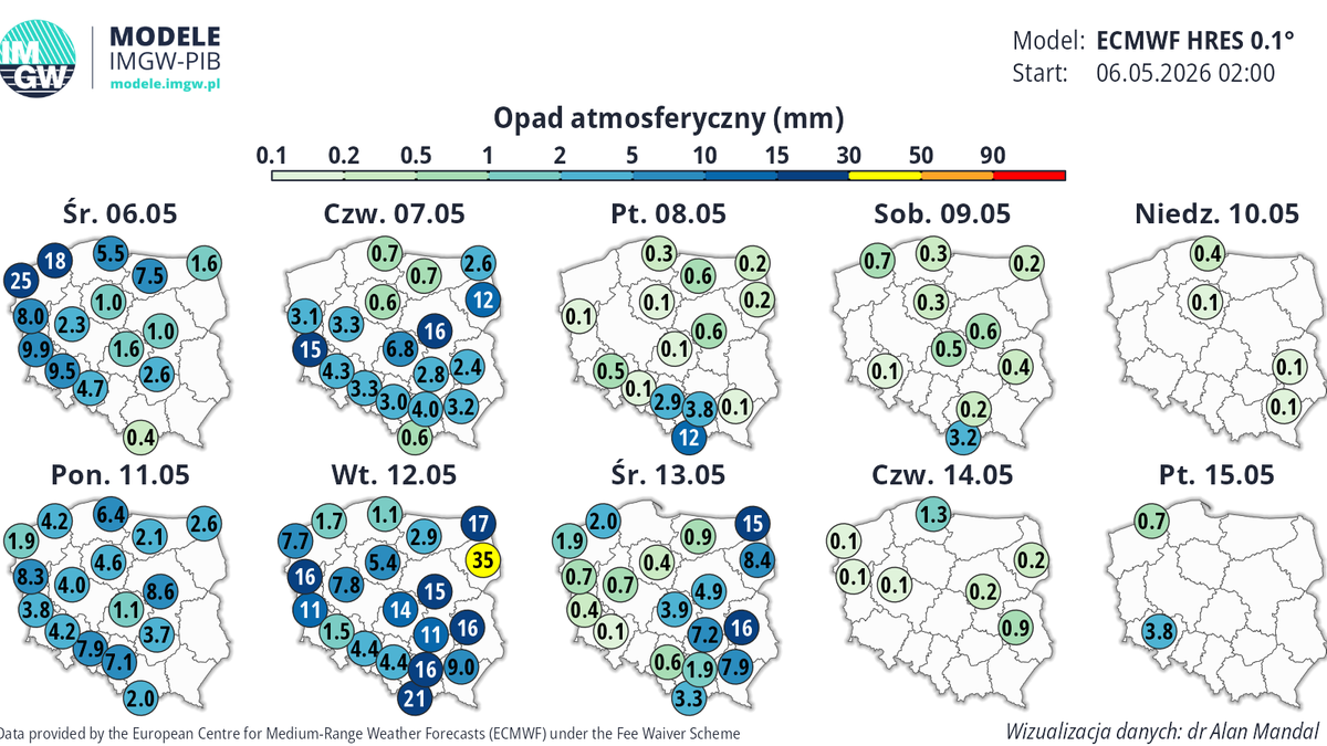 Nadchodzą deszczowe i burzowe dni, zaś w okolicach weekendu powinno się uspokoić. Na początku przyszłego tygodnia pogoda znowu może się załamać