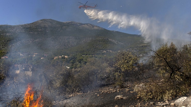 Grecja. Katastrofa helikoptera walczącego z pożarem. Dwie ofiary śmiertelne