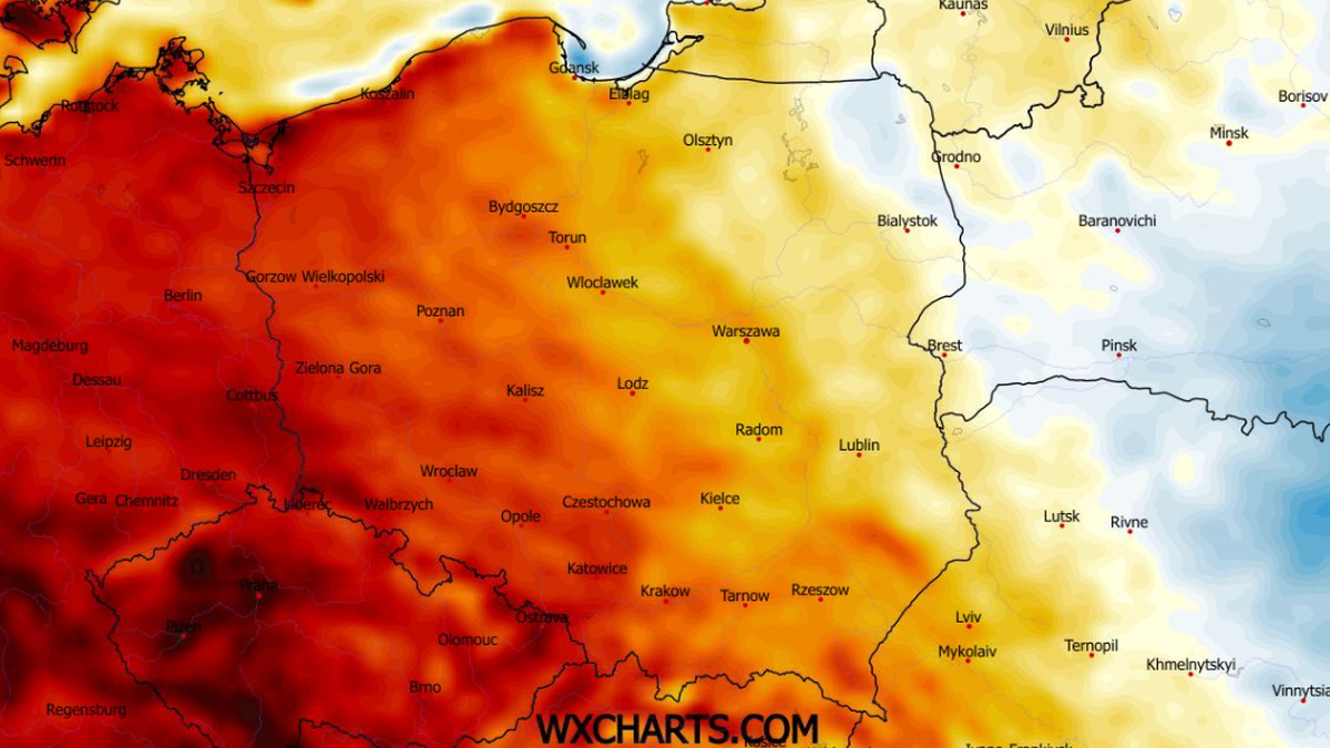 Niedziela znowu będzie bardzo ciepła na wschodzie, jednak tego dnia do wielu miejsc wrócą przelotne deszcze, a lokalnie również burze