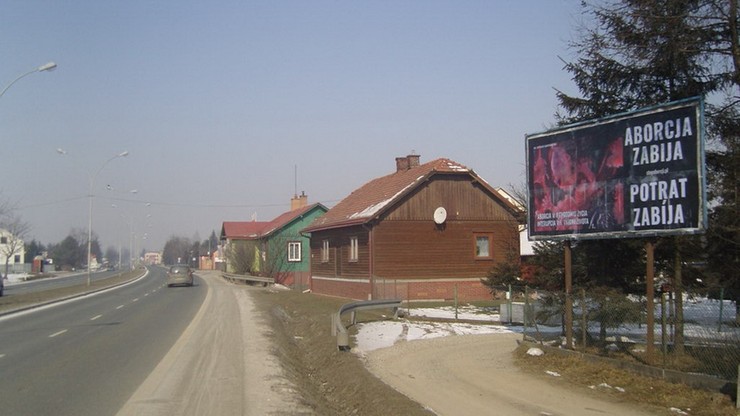 Antyaborcyjne billboardy na ulicach Krosna. Kampania skierowana także do Słowaków