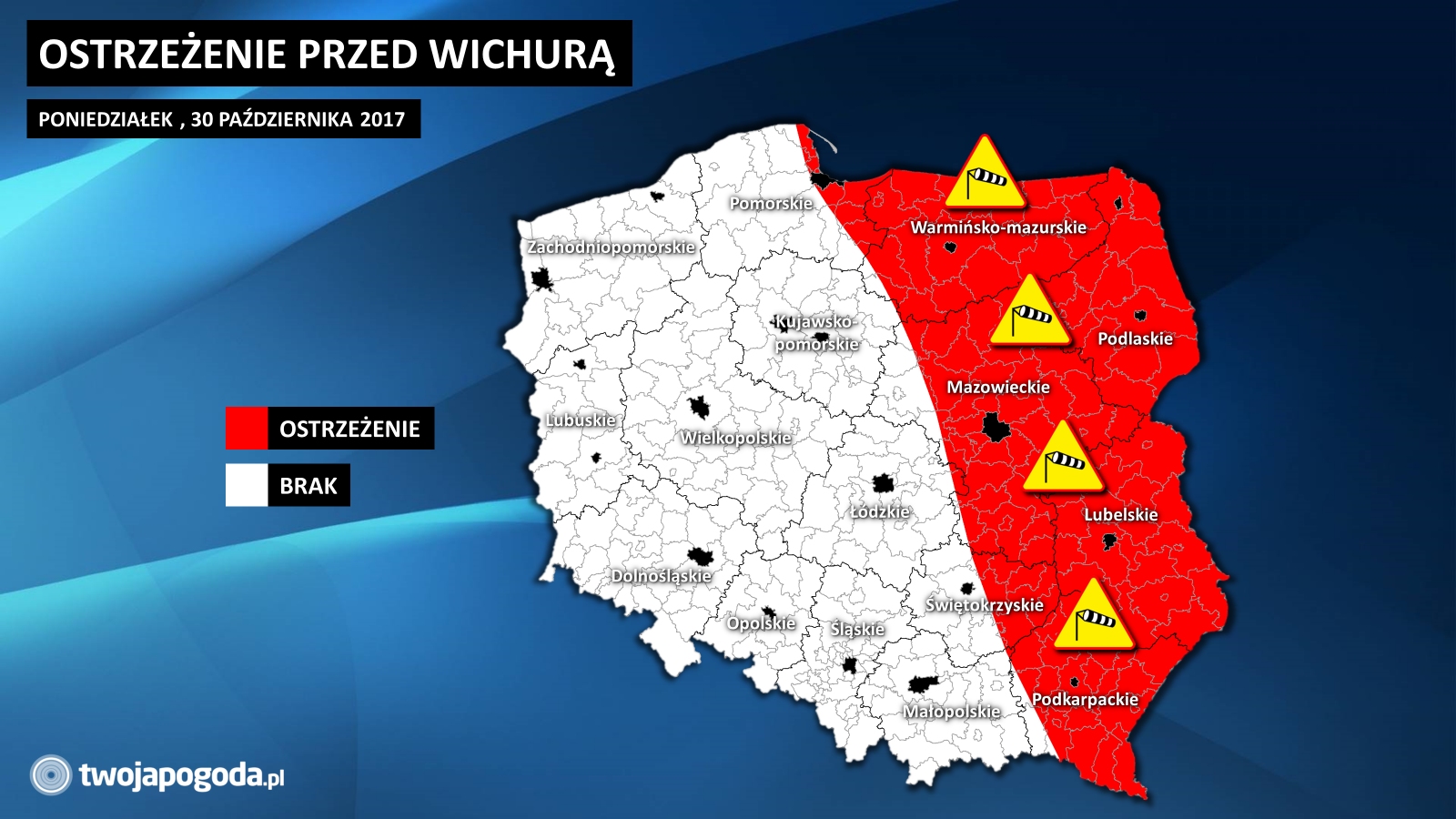 Wichury przenoszą się na wschód