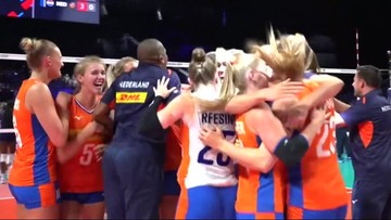 Radość siatkarek reprezentacji Holandii po wywalczeniu medalu ME