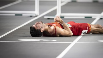 Hiszpan, który upadł w finale biegu na 60 m ppł, wypisany ze szpitala