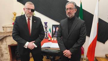 Grzegorz Braun pojawił się w ambasadzie Iranu. "Wspólna sprawa"