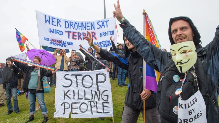 Niemcy: protest przeciwko amerykańskim samolotom bezzałogowym