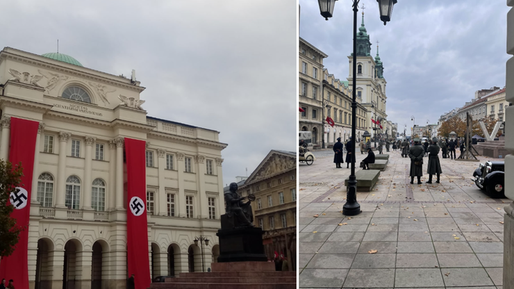 Rosja: Wykorzystali zdjęcia dekoracji filmowych w Warszawie do propagandy. Piszą o Tusku i Mentzenie