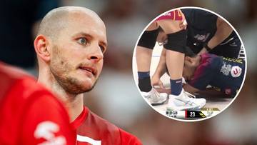 To musiało zaboleć! Siatkarz z drużyny Bartosza Kurka nie podnosił się z parkietu