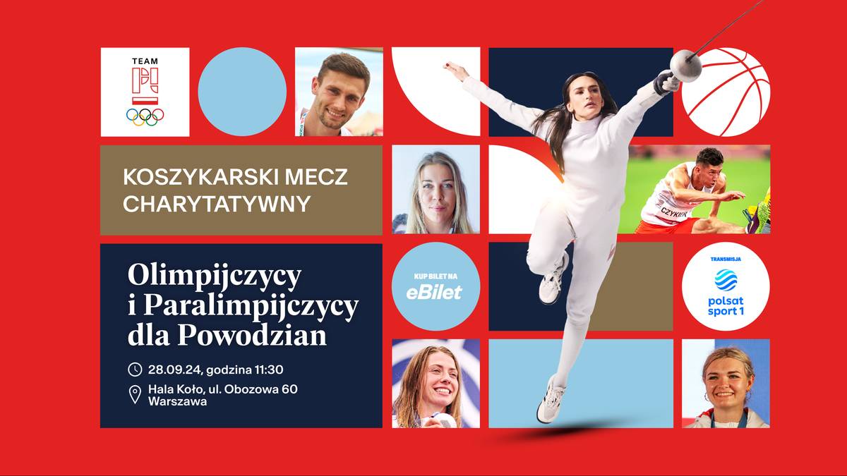 Wyjątkowy mecz charytatywny „Olimpijczycy i Paralimpijczycy dla Powodzian”! Kiedy i gdzie obejrzeć?